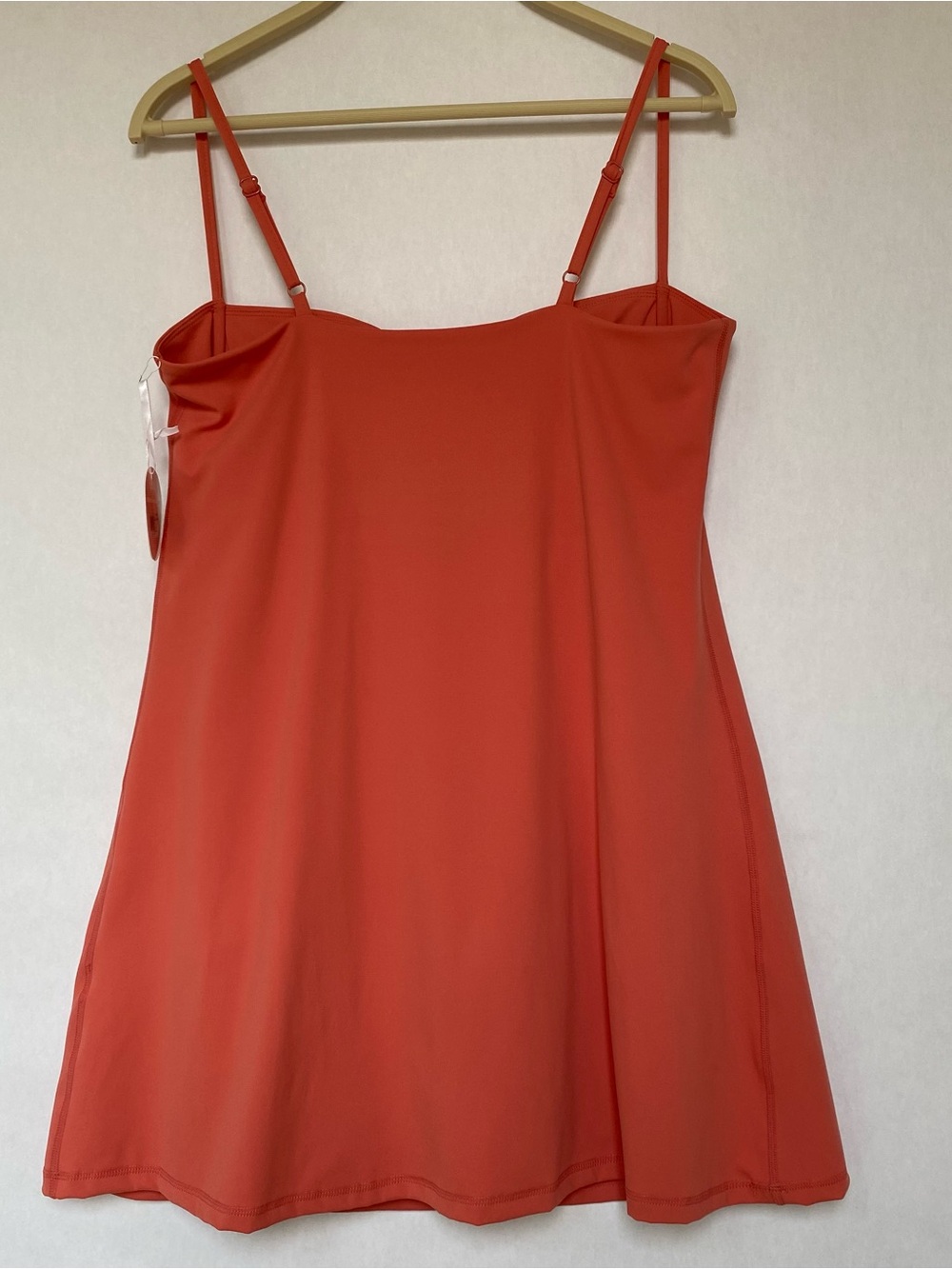 Posie Active Salmon Pink Tennis Dress Built-In Shorts Travel Resort Pickleball L - Picture 7 of 15